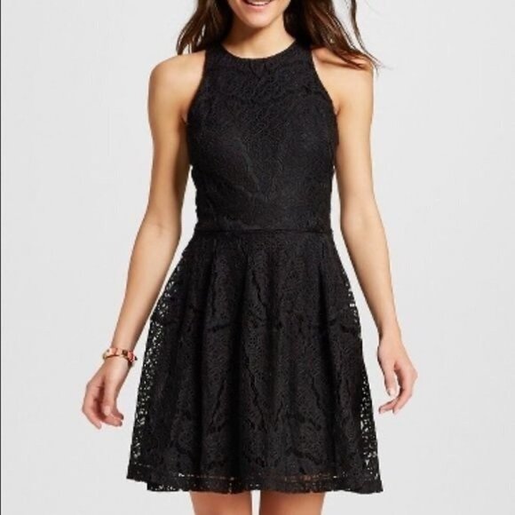 Mossimo - Black Lace Mini Dress - Picture 1 of 13